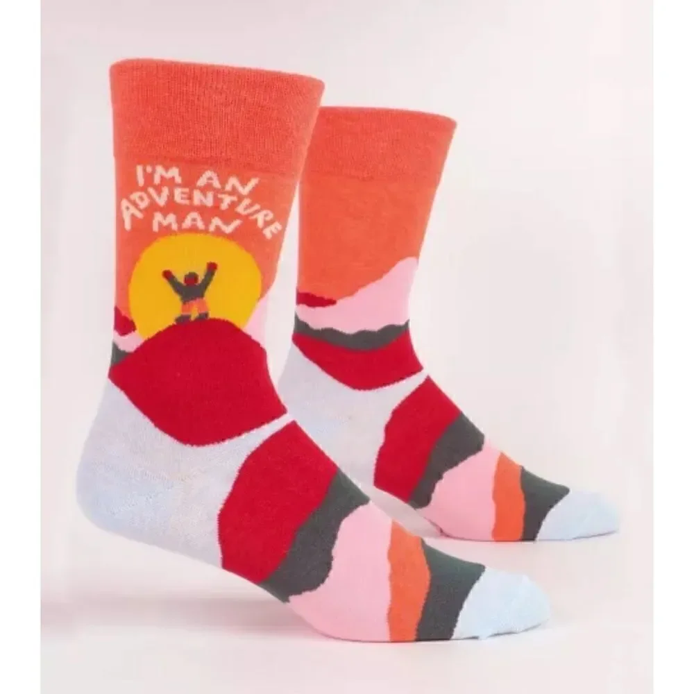 NWT BlueQ Men’s Crew Novelty Socks - 2 Pair - Fits Shoe Size 7-12